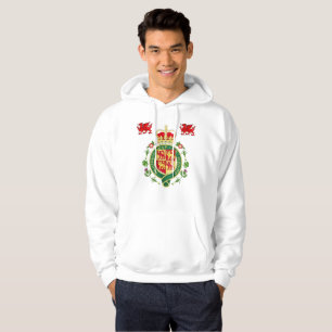 Kungligt emblem av Wales Sweatshirt Med Luva