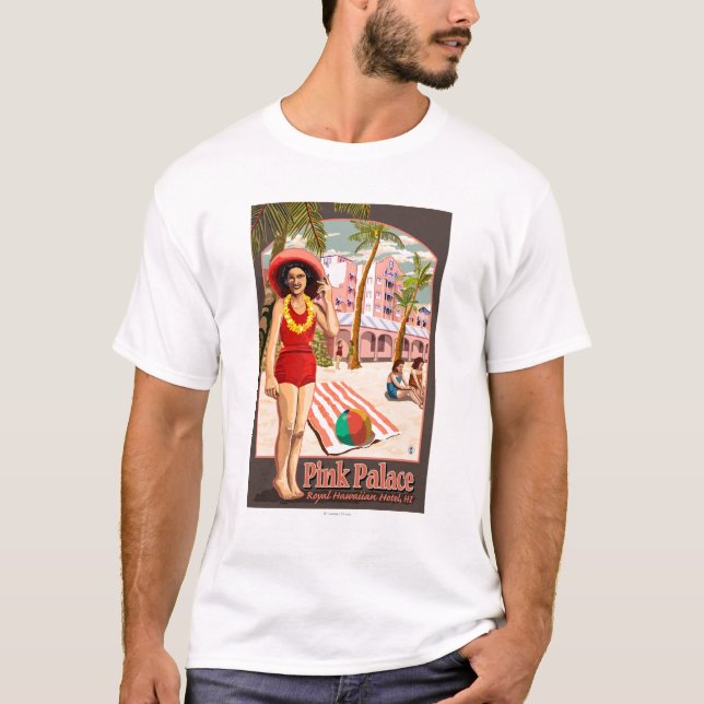 Kungligt hawaianskt hotell i Hawaii T-shirt (Framsida)