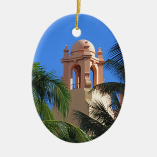 Kungligt hawaianskt hotell julgransprydnad keramik