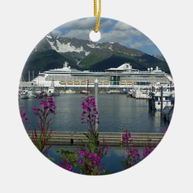 Kungligt karibiskt i Seward Alaska Julgransprydnad Keramik (Framsidan)