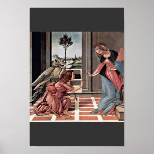 Kungörelse av Botticelli Sandro (bäst kvalitets-) Poster
