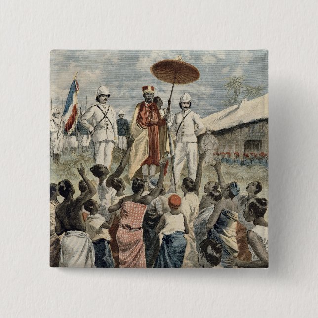 Kungörelse av den nya kungen av Dahomey Knapp (Framsida)