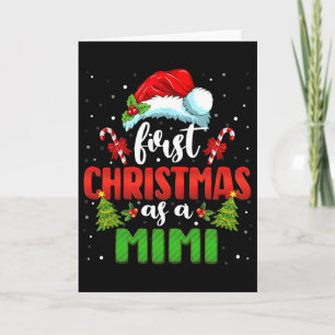 Kungörelse Santa Första julen som en Mimi Famil Kort