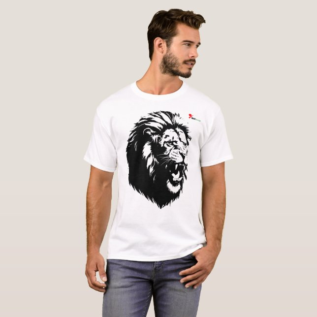 "Kung's Roar" Roaring Lejon T-Shirt (Hel framsida)
