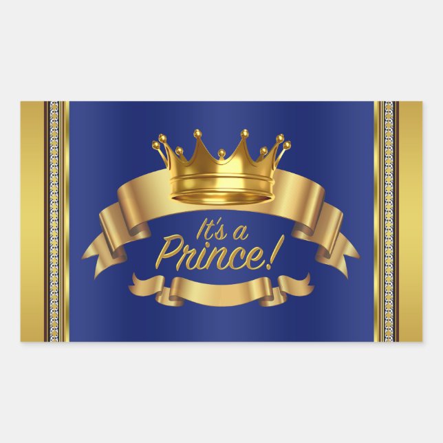 Kungsblå Guld Prins Vattenflaska Etiketter (Framsida)