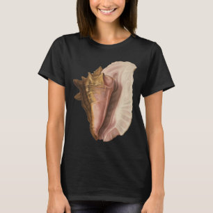 Kungsconchsjösnäcka Skal, Vintage Marinliv Tee