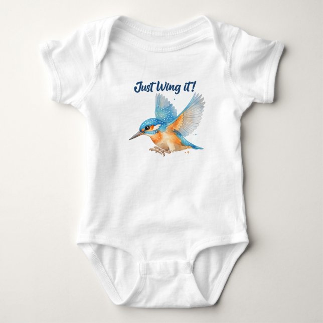 Kungsfiskare Baby Bodysuit T Shirt (Framsida)