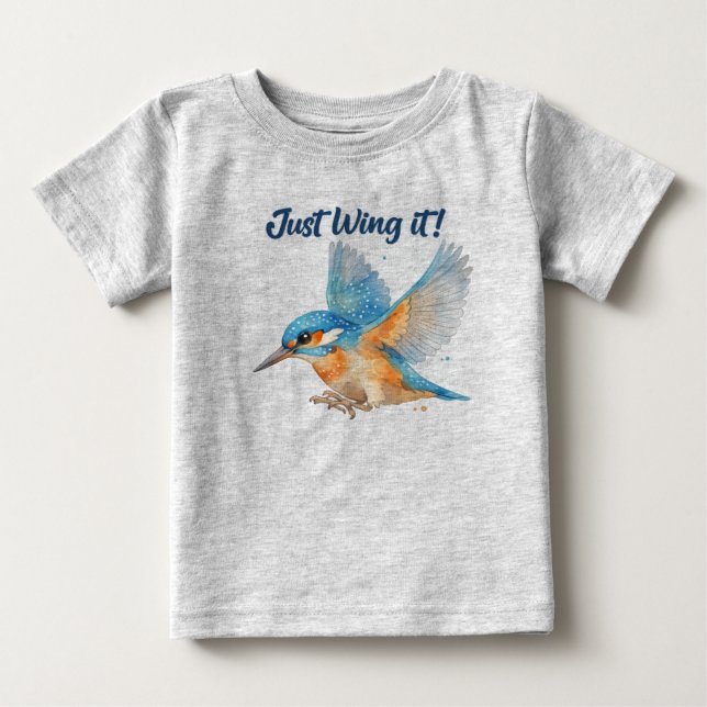 Kungsfiskare Baby T-Shirt (Framsida)