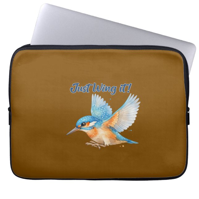 Kungsfiskare Baddrukmatta Laptop Fodral (Framsidan)