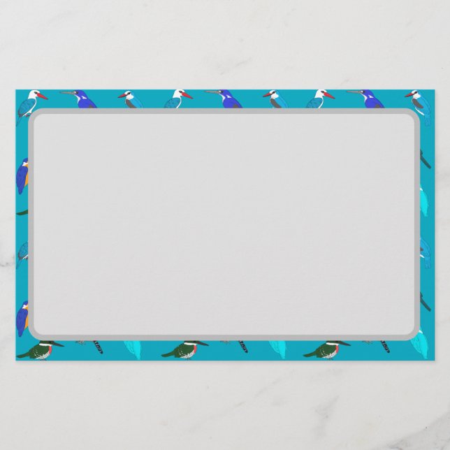 Kungsfiskare  brevpapper (Framsida)