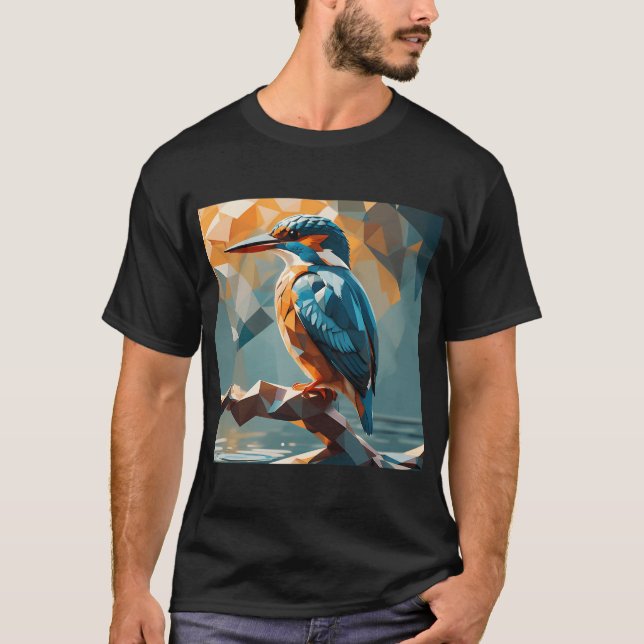 Kungsfiskare Digital konst T Shirt (Framsida)