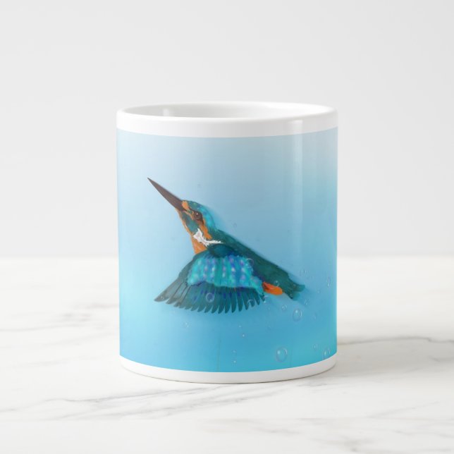 kungsfiskare Fågel Jumbo Mugg (Framsidan)