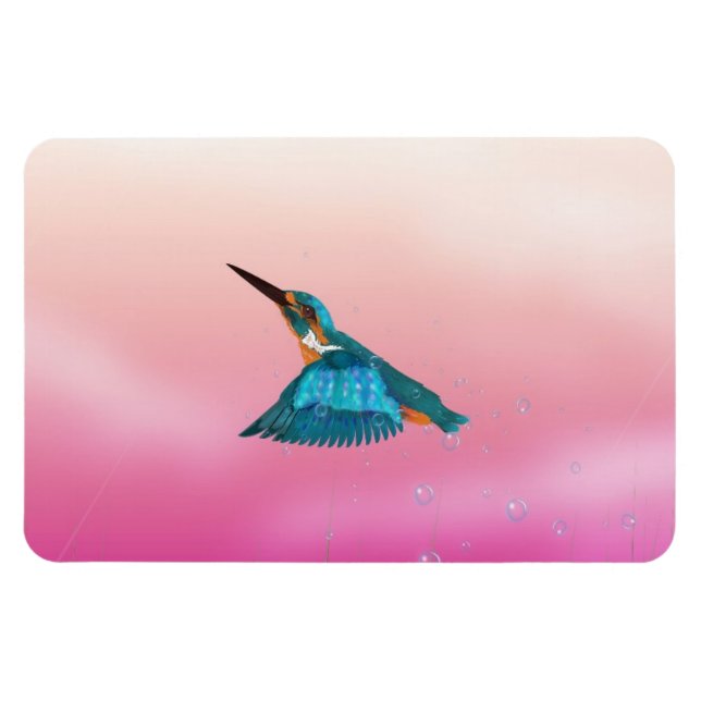 kungsfiskare Fågel Magnet (Horisontell)