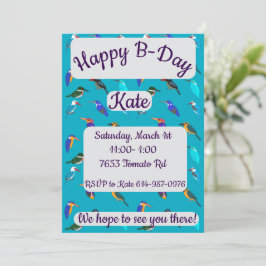 Kungsfiskare Grattis på födelsedagen Inbjudningar