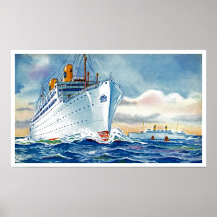 Kungsholm och Gripsholm på havet Poster