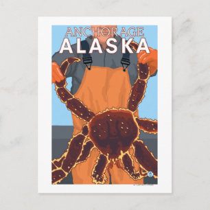 Kungskrabbfiskare - Anchorage, Alaska Vykort