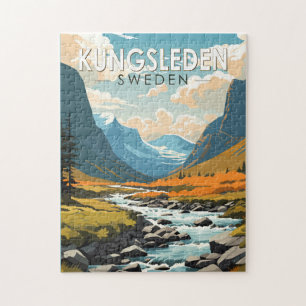 Kungsleden Sverige Travel Art Vintage Pussel