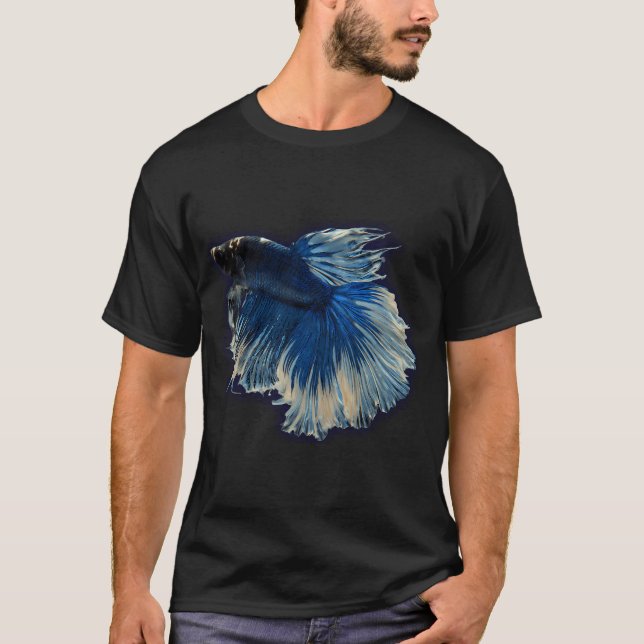 Kungslig blå bettafisk t shirt (Framsida)