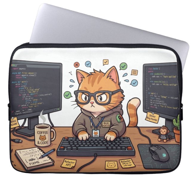 Kungslig katt laptopsleeve laptop fodral (Framsidan)