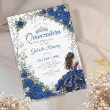 Kungsligt Blått Quinceañera Silverfjärilar