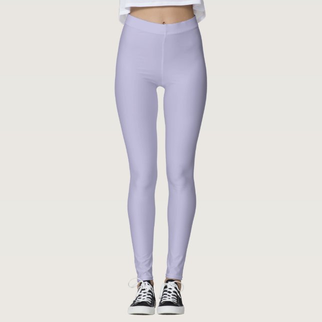 Kungslila heldragna leggings minimalistisk fritids (Framsida)