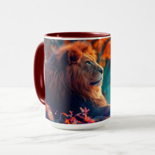 Kungsljon i Förtrollad Skog-design Mugg