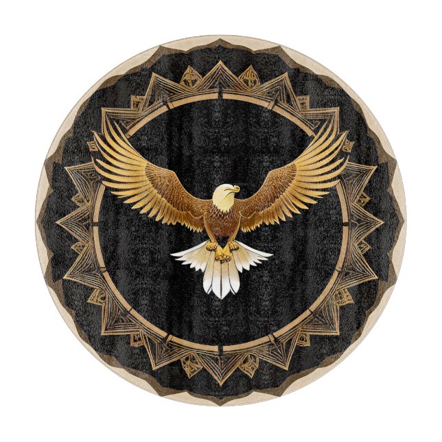 Kungsörn på geometrisk mandala (Framsidan)