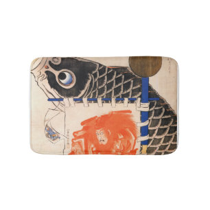 Kuniyoshi baner för pojkefestival badrumsmatta