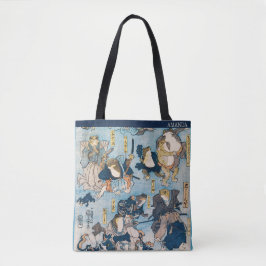 Kuniyoshi Grodor – Japansk Ukiyo-e – Anpassad text Tygkasse