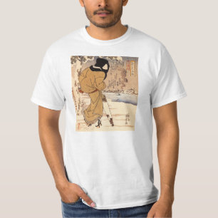 Kuniyoshi kvinna som går i snön t-shirt