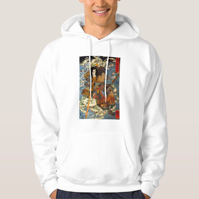 Kuniyoshi Samurai Hoodie (Framsida)