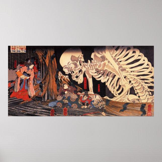 Kuniyoshi Skeleton Poster (Framsidan)