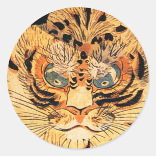 Kuniyoshi Tiger Stickers Runt Klistermärke