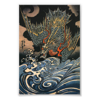 Kuniyoshi Utagawa Dragon Fototryck