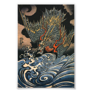 Kuniyoshi Utagawa drake Fototryck