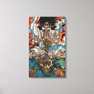 Kuniyoshi Warrior asian samurai ridorsnake Canvastryck