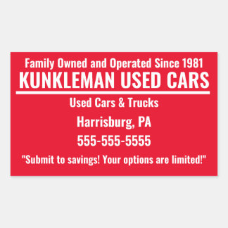 Kunkleman Family Sticker Rektangulärt Klistermärke