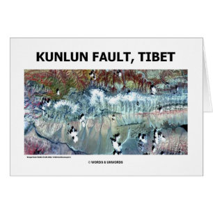 Kunlun Fault Tibet Hälsningskort