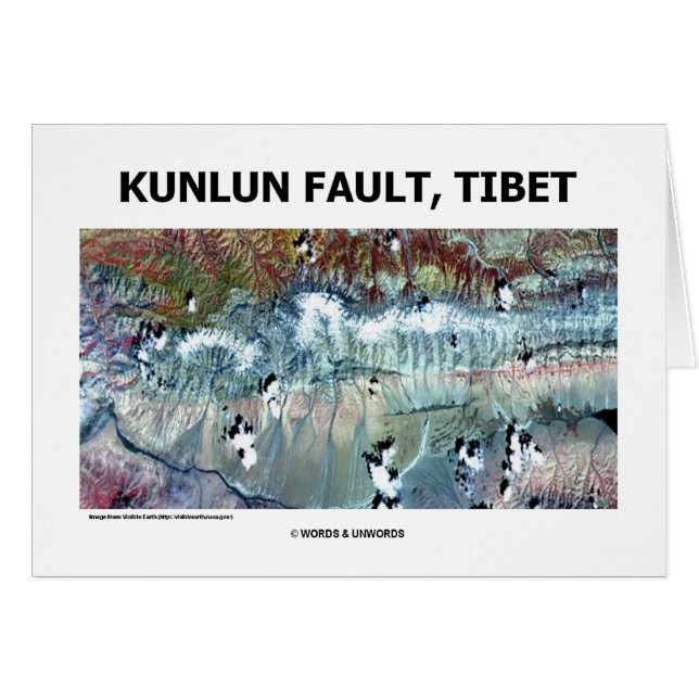 Kunlun Fault Tibet Hälsningskort (Framsidan Horizontal)