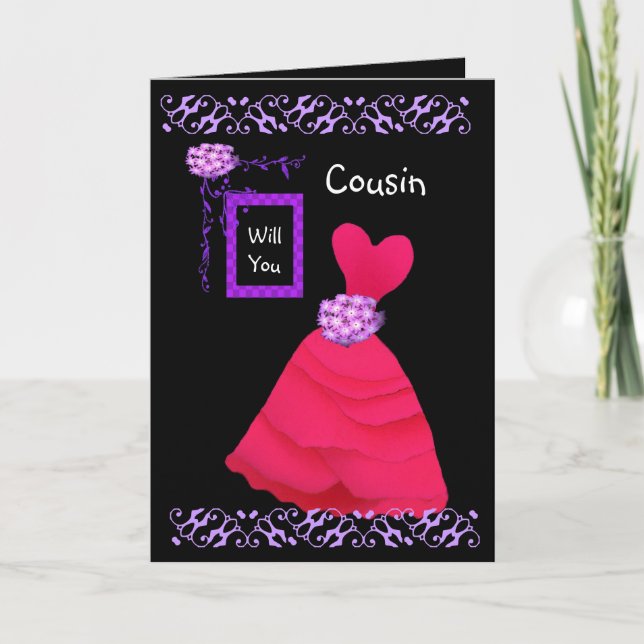 KUNNA VARA MISSLYSSNA MED RED Gown Inbjudan (Framsida)