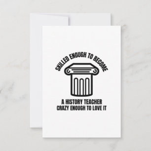 Kunnig historielärare tack kort