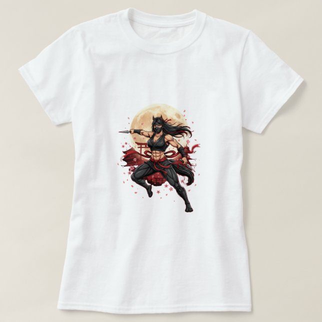 Kunoichi Horse Ninja – Japanese Warrior Art 2026 Y T Shirt (Design framsida)