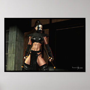 Kunoichi - kvinnliga Ninja Poster