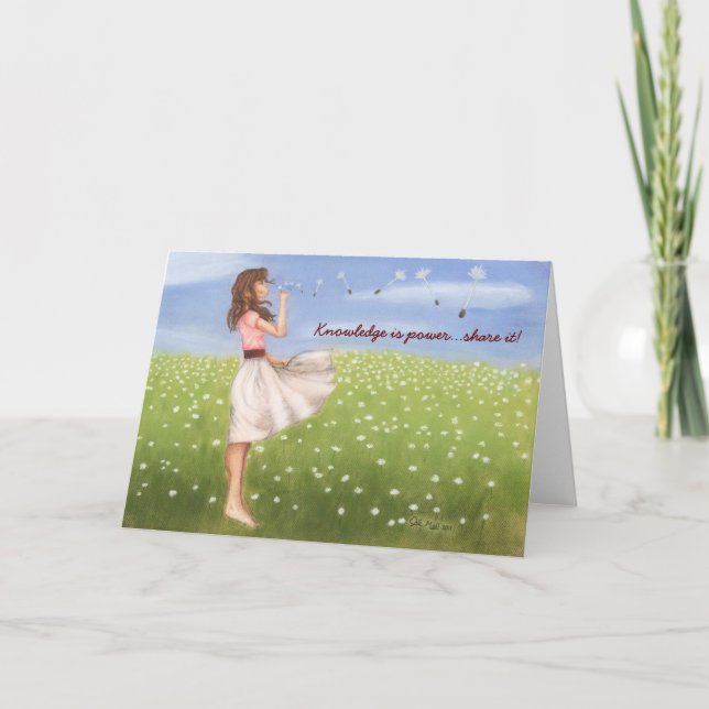 Kunskap är driver… aktie det! kort (Framsida)