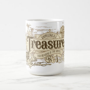 Kunskap är en skatt, läsargåva, lärare kaffemugg