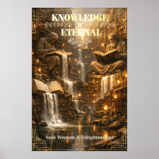 Kunskap är Evig – Vishetsbibliotek Poster
