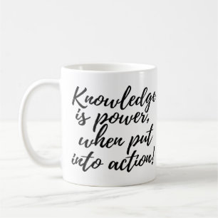 Kunskap är makt kaffekopp