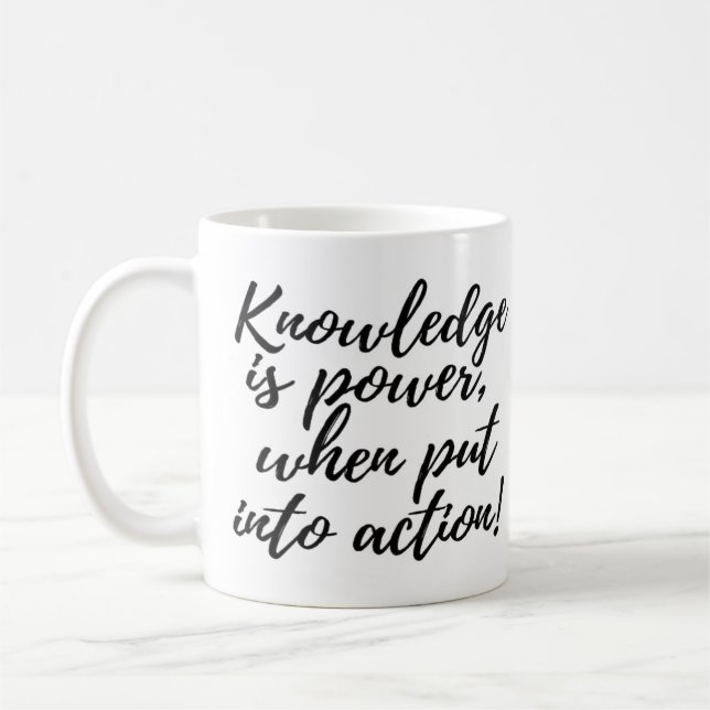 Kunskap är makt kaffekopp (Vänster)