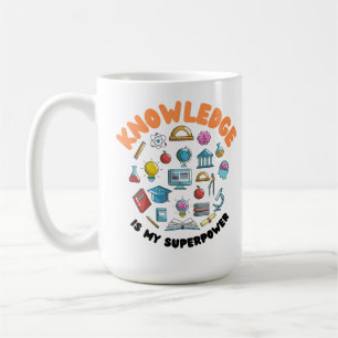 Kunskap är min supermakt kaffemugg