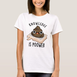 Kunskap är poloop Pun med kraftfull funktion T Shirt